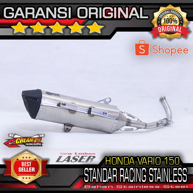 Knalpot Creampie Vario 150 Standar Racing Stainless