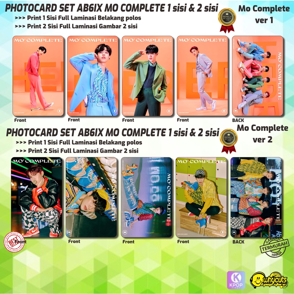 Photocard Set Kpop Premium AB6IX No Complete Full Laminasi isi 4 pcs