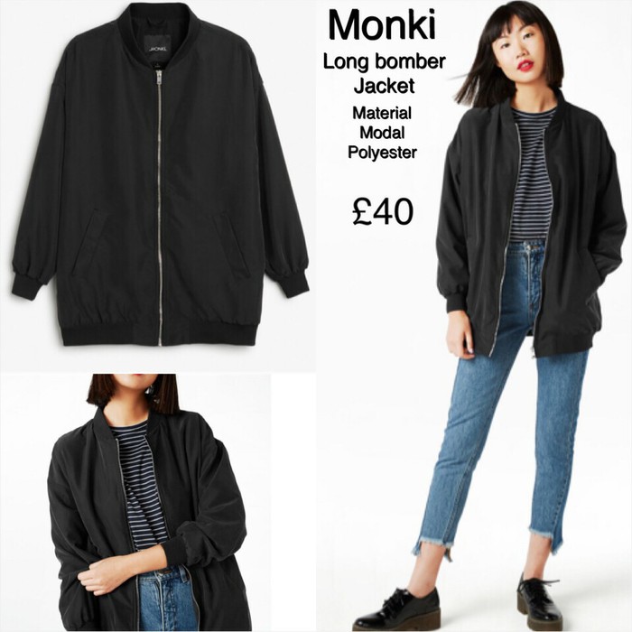 Jaket long bomber oversized monki