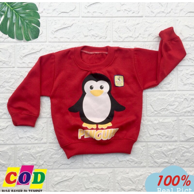 sweater bayi jaket bayi karakter penguin almeera baby and kids