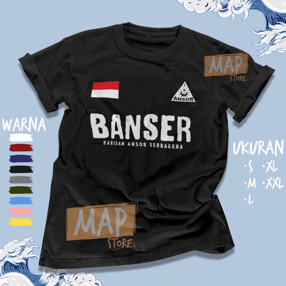 Kaos Banser Ansor Nahdlatul Ulama NU-  Baju Distro Santri Muslim | MS5026