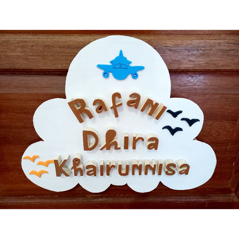 Papan Nama Kamar Anak | Hiasan Dinding Kamar | Hiasan