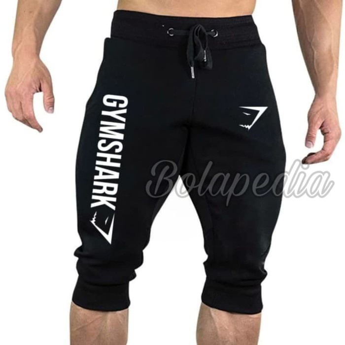 Celana JOGGER PENDEK 3/4 Celana Training Joger Pria Wanita Joger Jogger Pants Hitam
