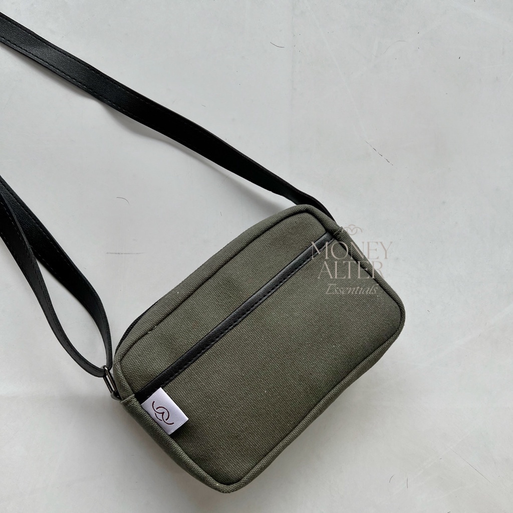 Money Alter - Mikku Bag / Tas Slempang Mini Kanvas dan Leather Bag