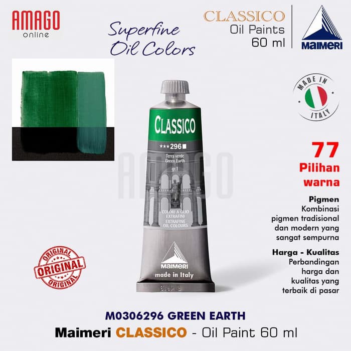 MAIMERI CLASSICO - OIL PAINT - GREEN EARTH - 60ML - M0306296