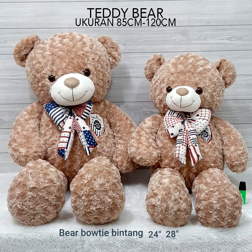 Boneka teddy bear big besar 120CM bowtie beruang house animal baby kids kado bear klasik florist