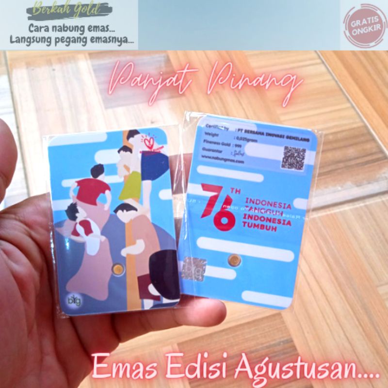 ❤BIG GOLD EMAS MINI 0.025 GR GIFT SERIES PANJAT PINANG