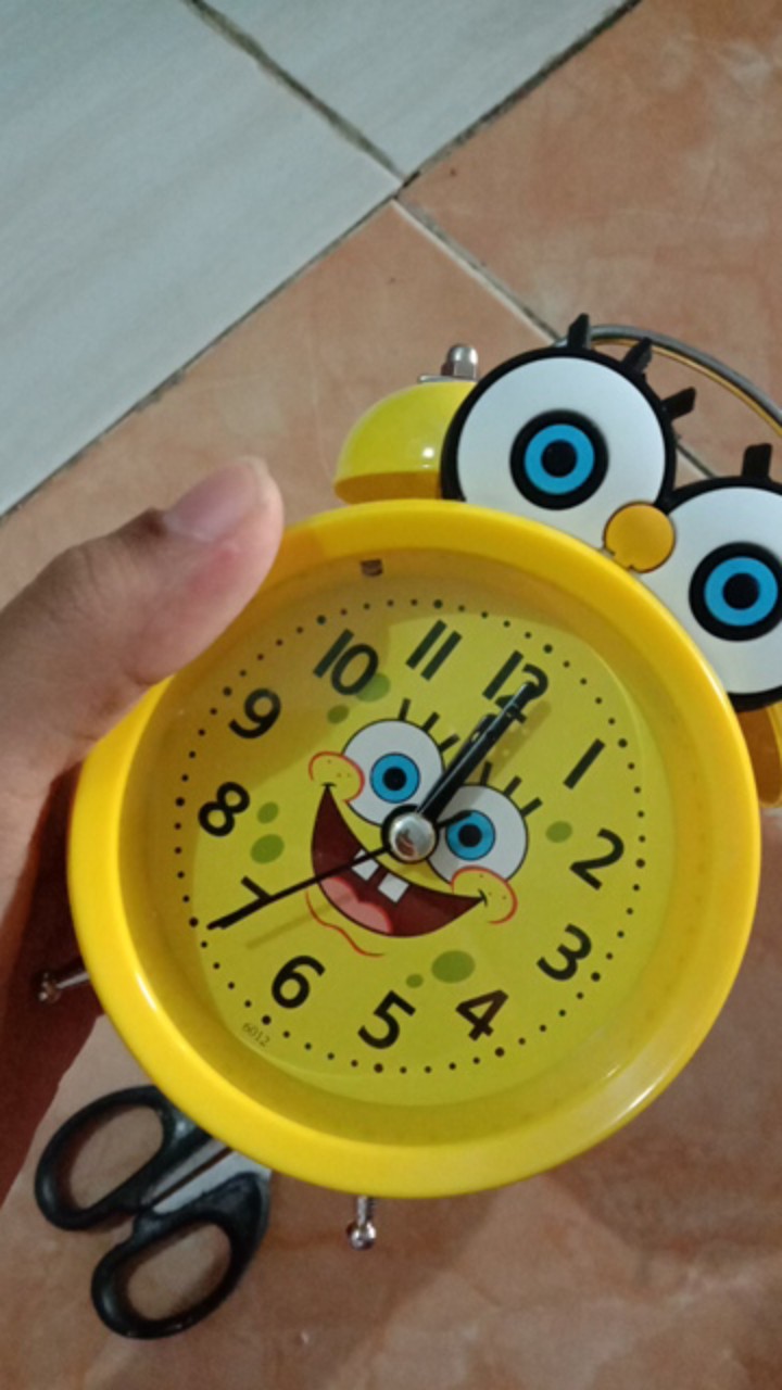 Jam Beker Kring Spongebob / Jam Meja Cute / Jam Beker Dekorasi - 6012