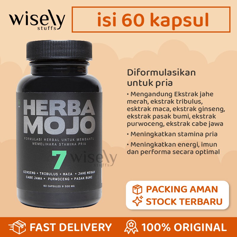 Herbana Herbamojo 60 Kapsul Obat Stamina Pria Alami Herba Mojo Shopee Indonesia
