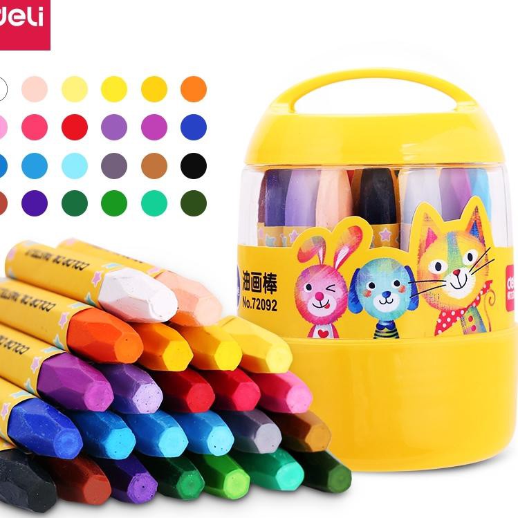 

Deli 12/24 warna oil pastel desain Barrel, mudah untuk diambil dan ditempatkan 72090 72092 (KODE 3)