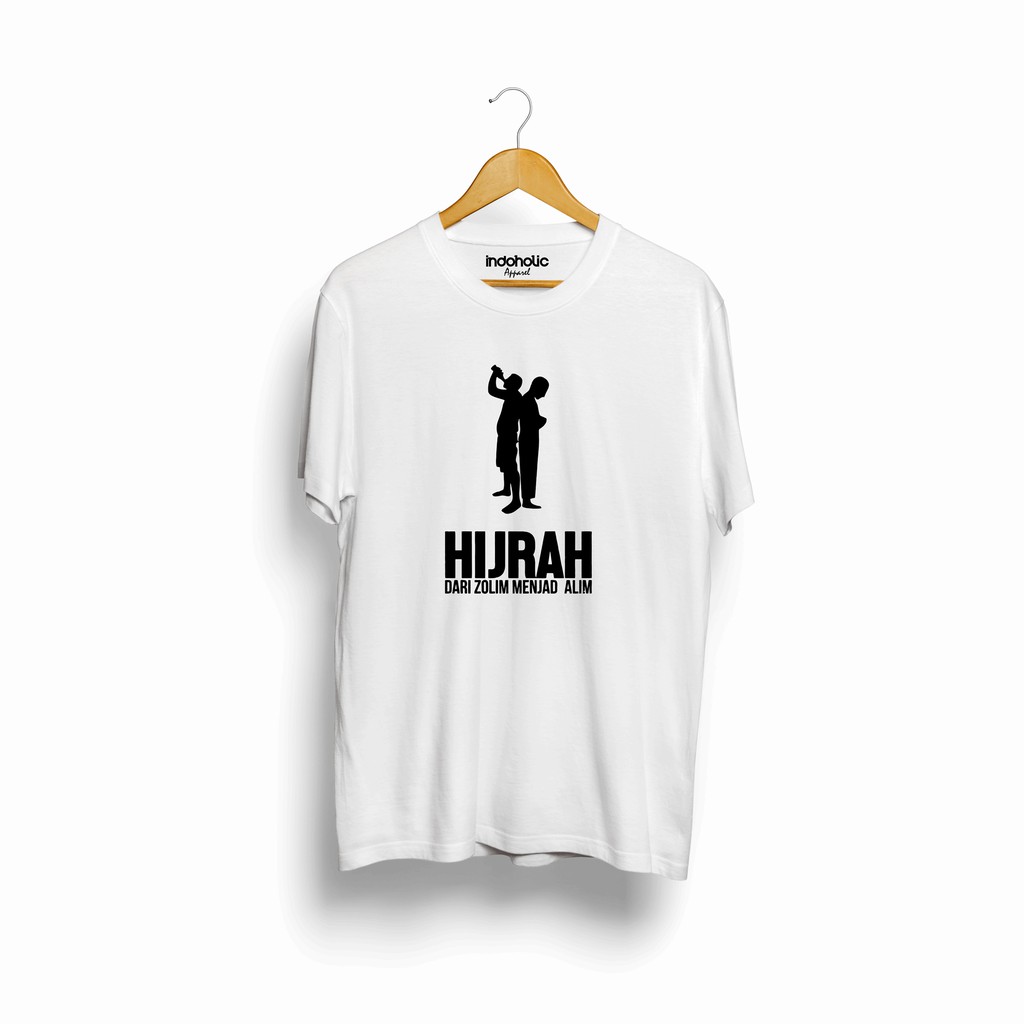 Indoholic Atasan Baju Pakaian Pria Cowok wanita Kaos Distro Kaos Dakwah Kaos Muslim Murah terbaru Combed 100% Original Islam Shift Gerakan Pemuda Hijrah