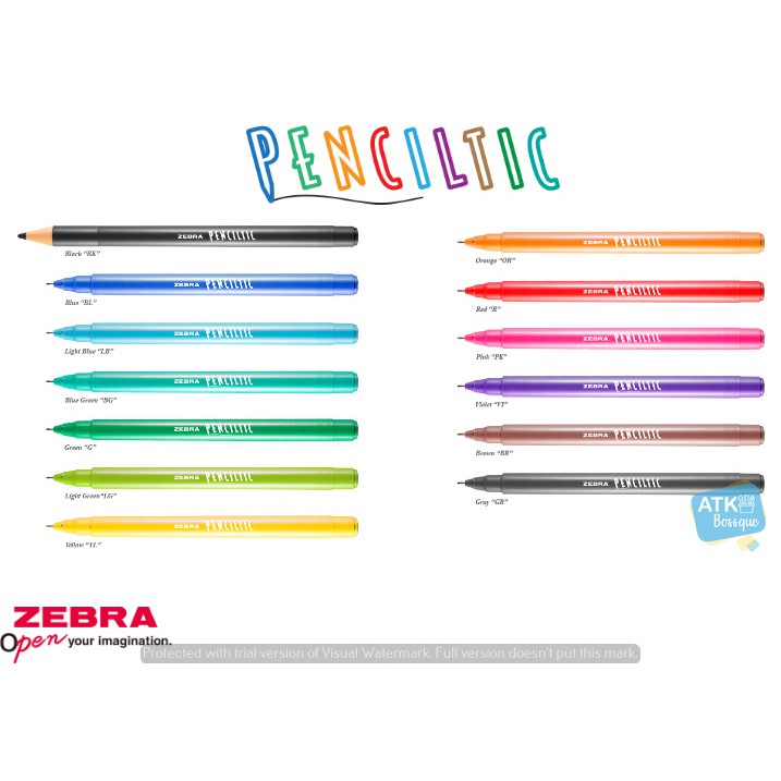 

Pulpen / Pena Fineliner Zebra Penciltic Ready Semua Warna