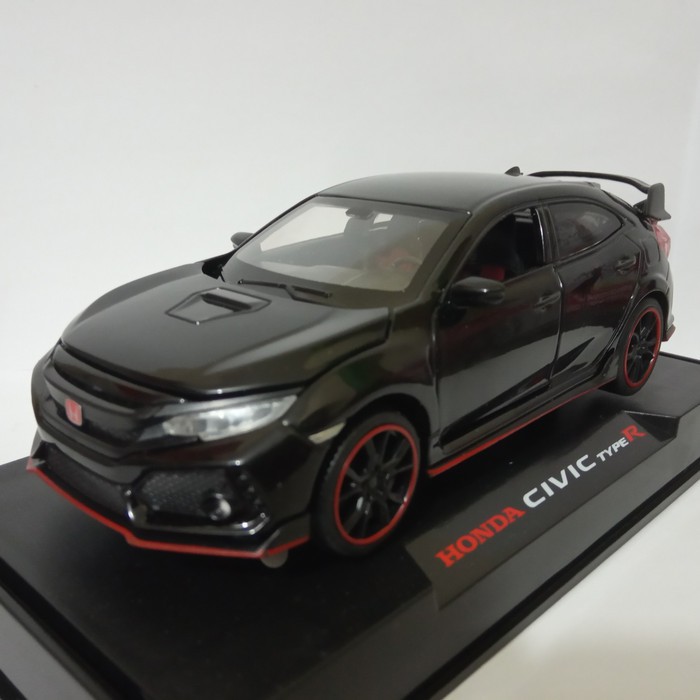 Miniatur Honda Civic R turbo black mainan pajangan diecast mobil murah
