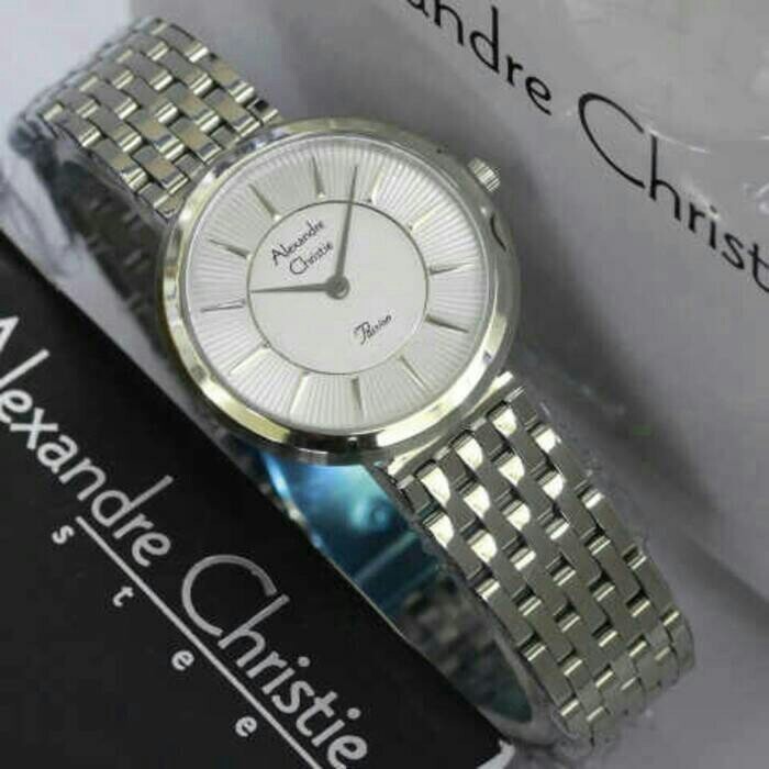 jam tangan wanita alexandre christie AC 2577LH FULL SILVER