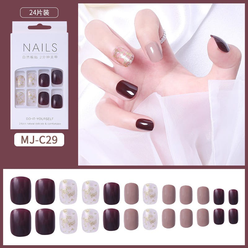 Kuku Palsu 24 pcs nail art korean style