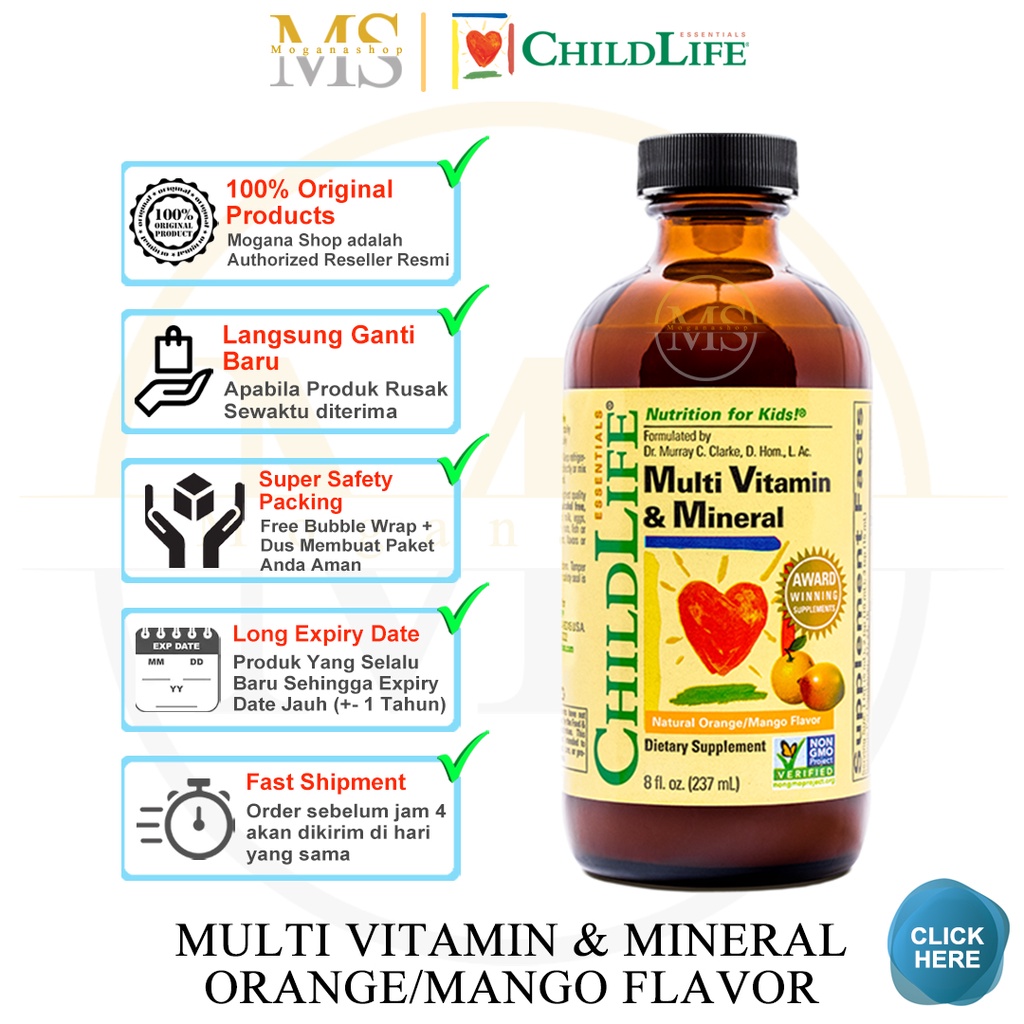 Jual CHILDLIFE MULTI VITAMIN & MINERAL CHILD LIFE SIRUP MULTIVITAMIN