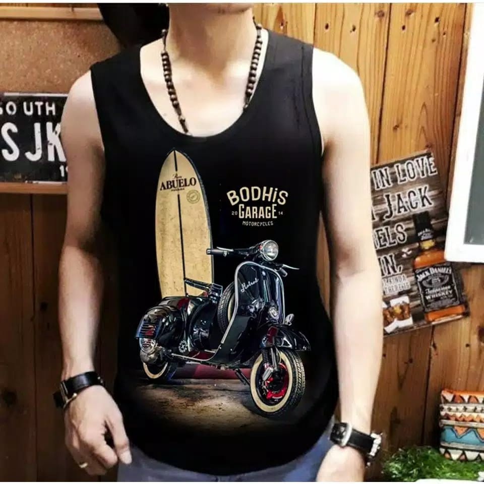 singlet garage size M|L,XL singlet distro kaos dalaman pria