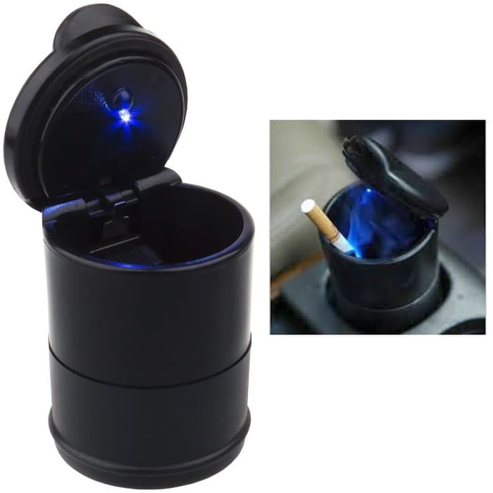 (COD) Car Ashtray Cup Asbak Mobil Tempat Abu Rokok Lampu LED