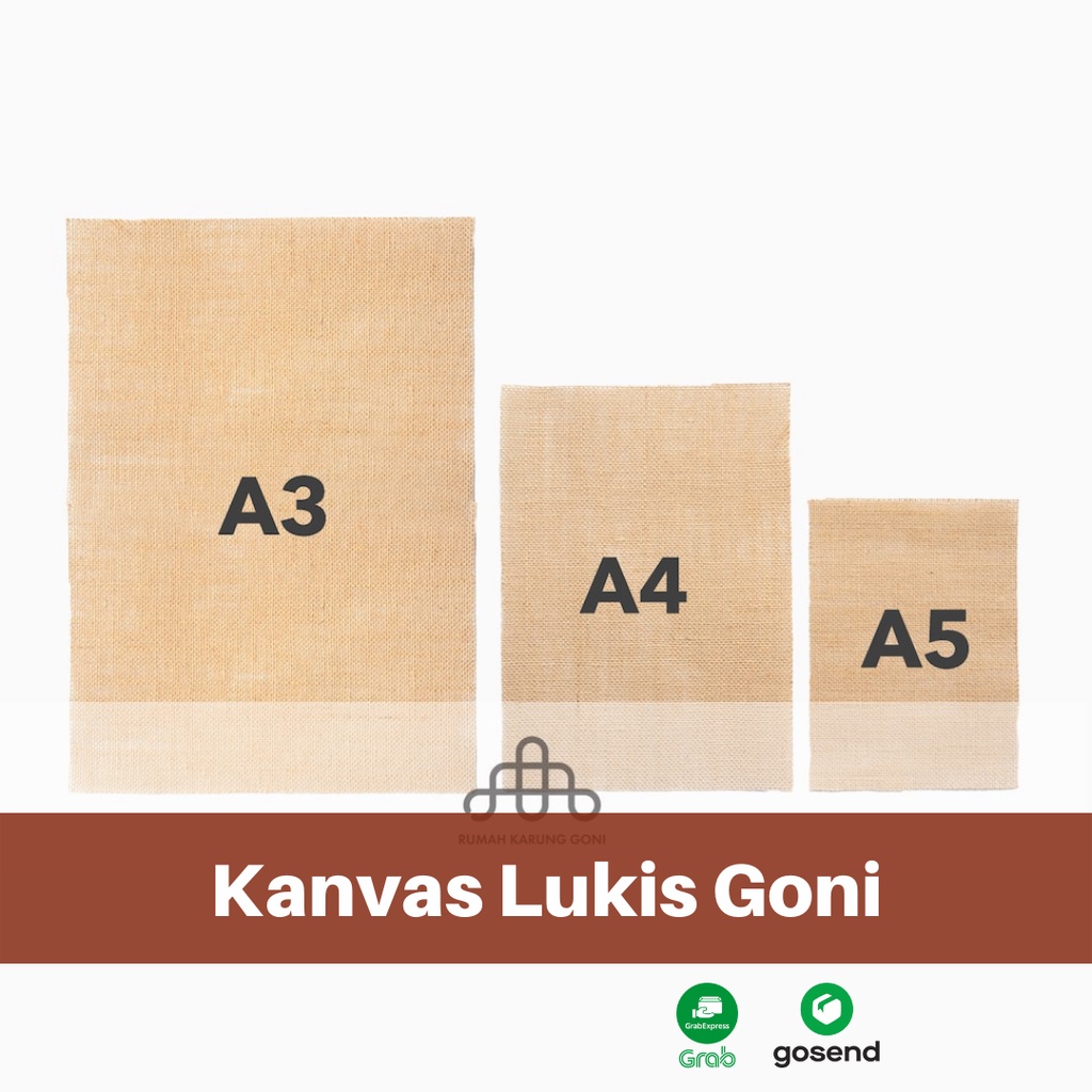 Kanvas Lukis Goni - Canvas Lukis Lembaran Kain Goni - Media Lukisan - Kain Bahan Palet Lukis