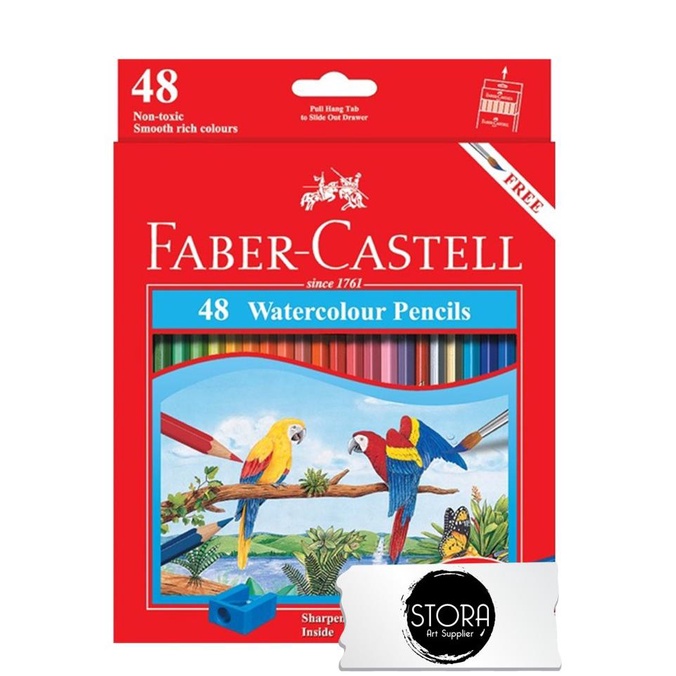 

(BISA COD) FABER CASTELL WATERCOLOUR 48 / PENSIL WARNA CAT AIR TERLENGKAP Kode 9