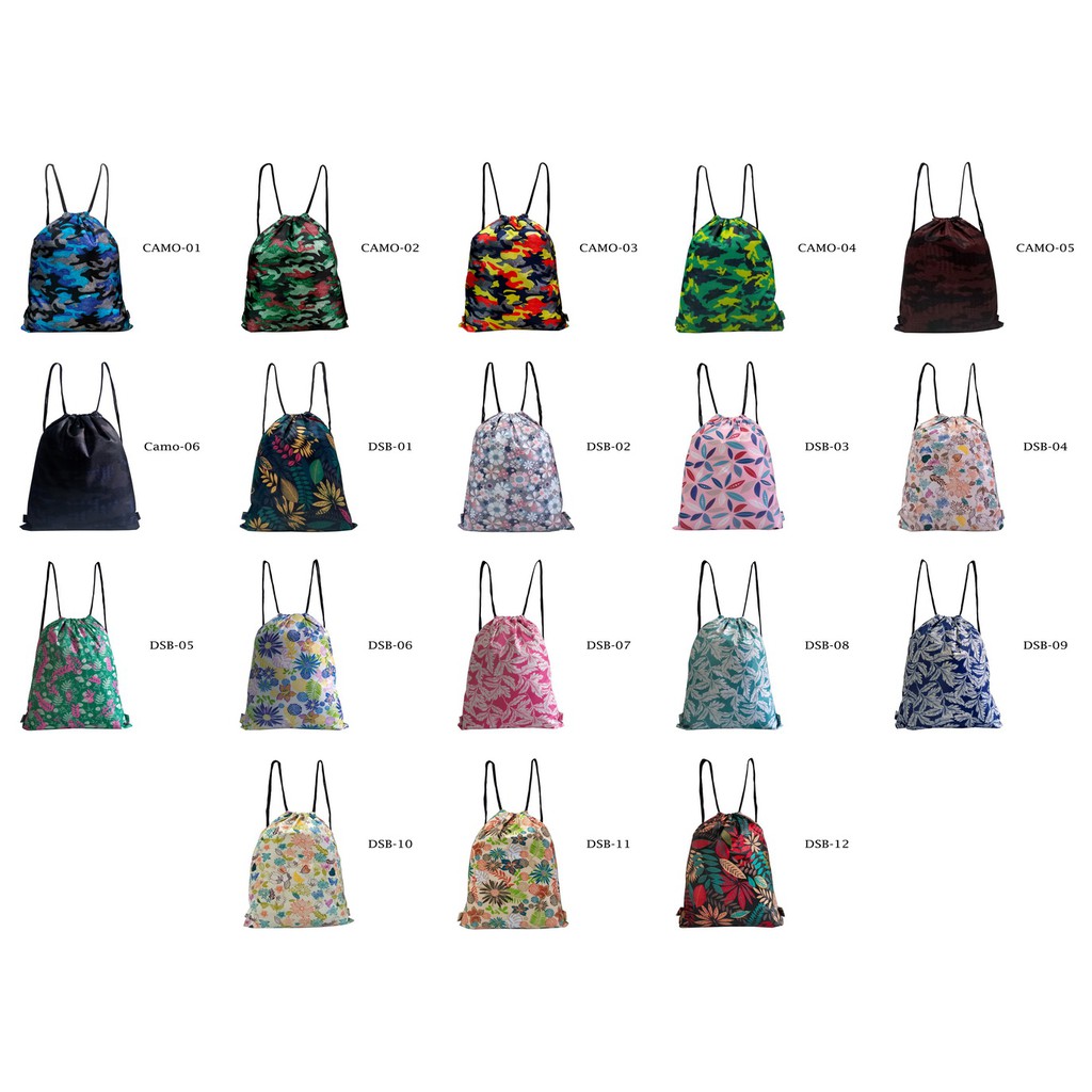 DRAWSTRING TAS SERUT STRING BAG STRINGBAG BAHAN OUTDOOR WATERPROOF MOTIF CAMO-02