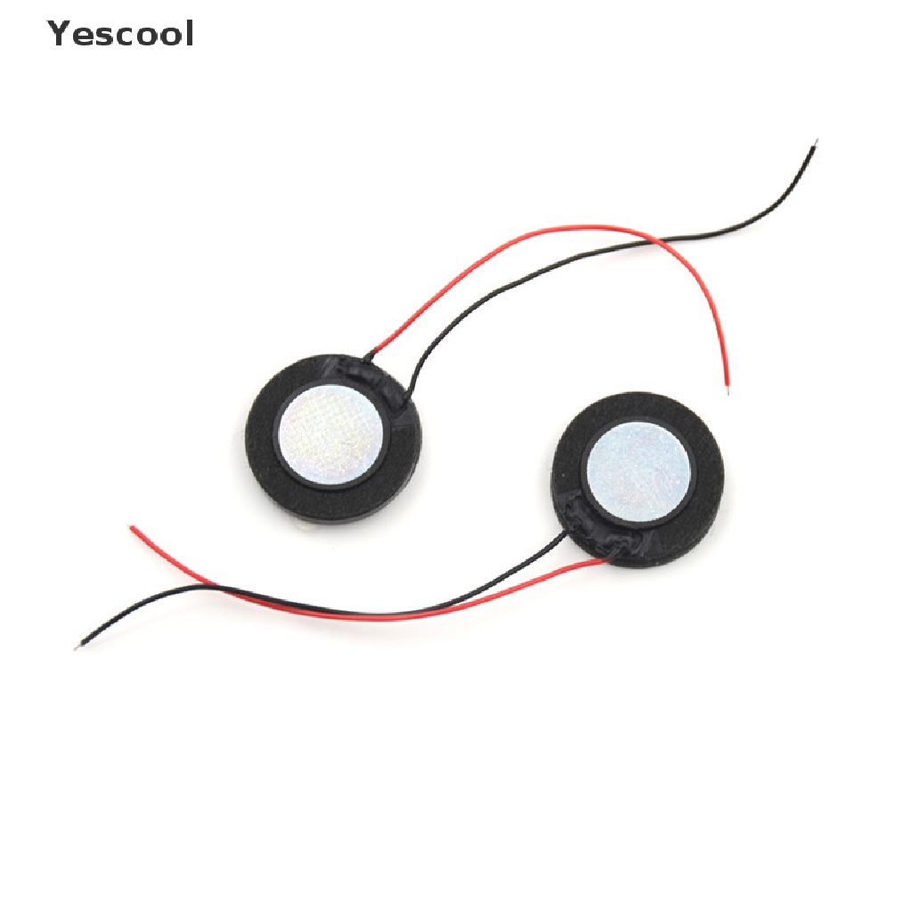 Yescool 5pcs Speaker Audio Stereo Bentuk Bulat Diameter 20mm 8Ohm 1W