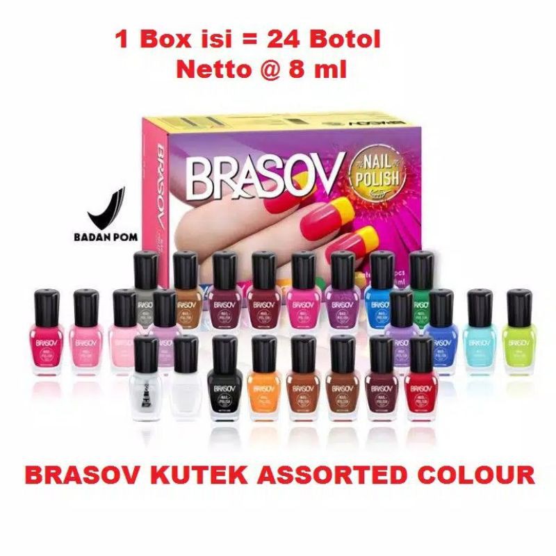 KUTEK BRASOV ISI 24 BOTOL WARNA GLAMOUR