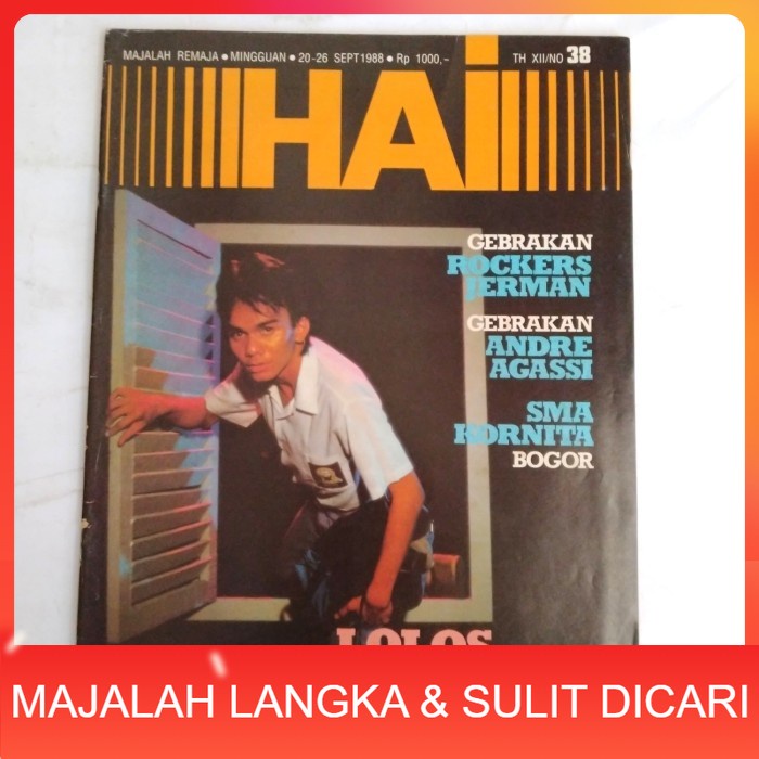 Majalah HAI No.38 Sep 1988 LOLOS MEMBOLOS + POSTER PEMBALAP GP JADUL Langka