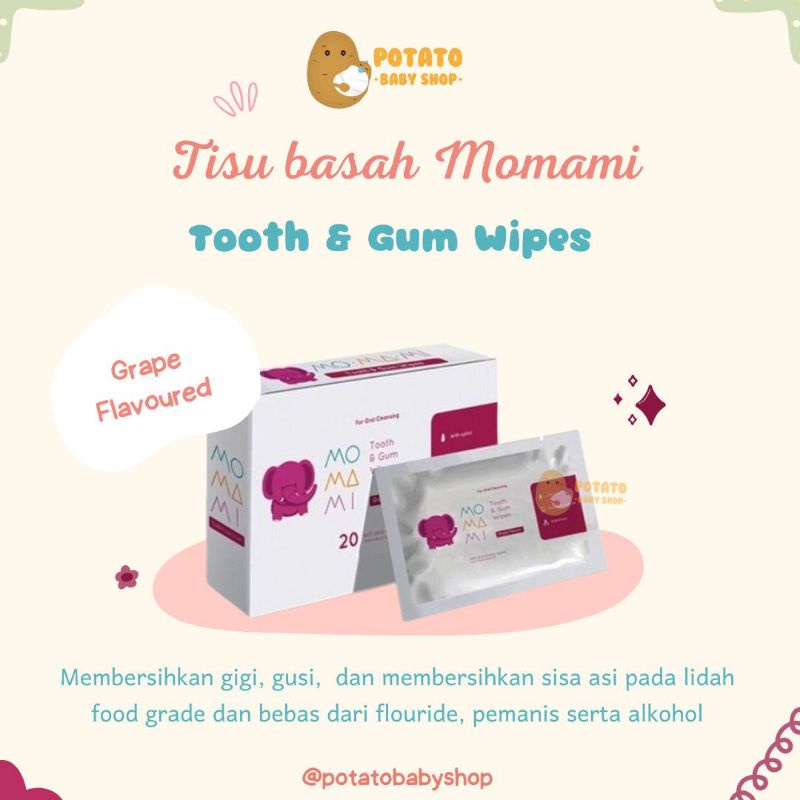 Momami Tooth &amp; Gum Wipes 20 sheets &amp; 30 sheets