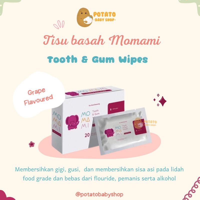 Momami Tooth &amp; Gum Wipes 20 sheets &amp; 30 sheets