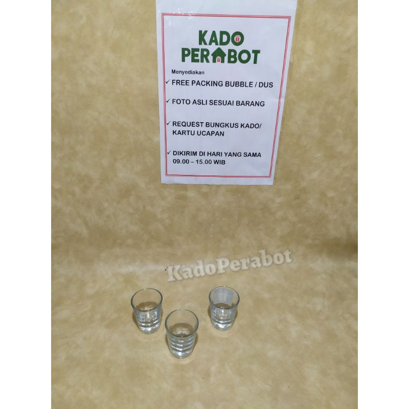 Gelas loki kerucut - gelas sloki one shot - gelas kaca mini Mega Store