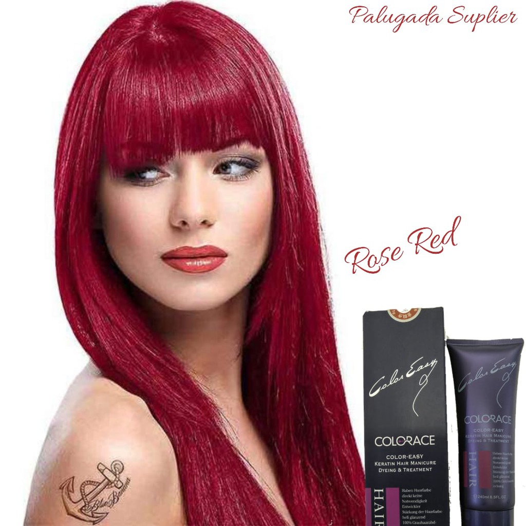 MANIC PANIC ROSE RED CAT RAMBUT HIGHLIGHT  OMBRE HAIR COLOR 