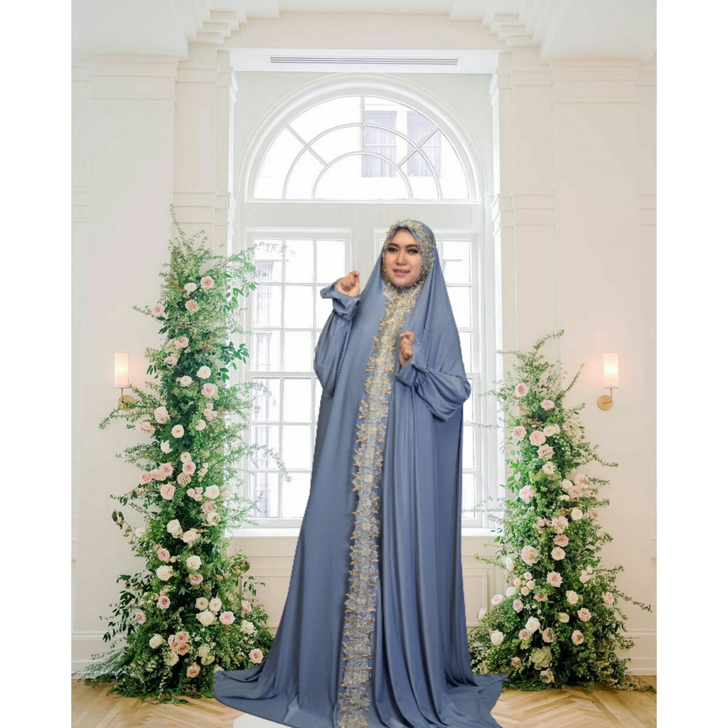 Mukena Hadramaut Lengan I Mukenah Jumbo Bordir EE4