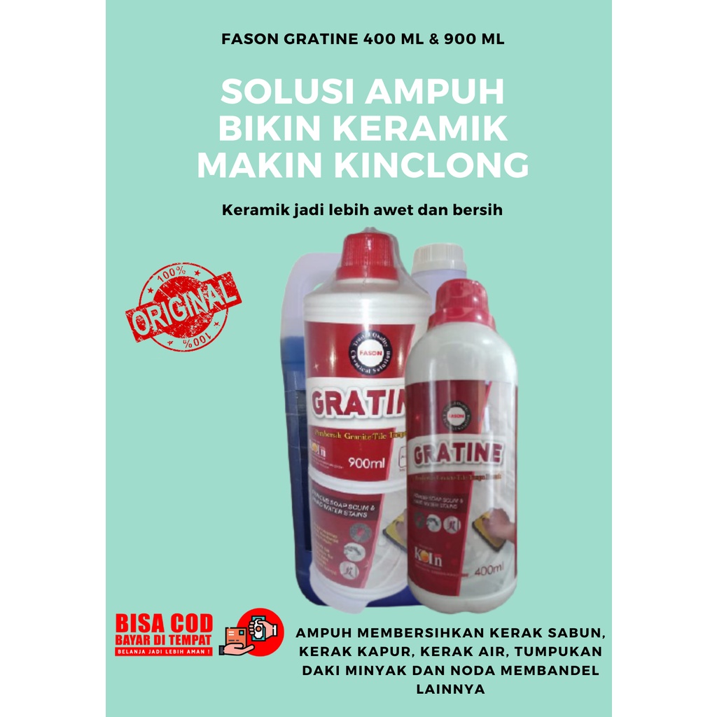 Pembersih Granit / Pembersih Keramik  Fason Gratine 400 & 900 ML / Pembersih Lantai Granit