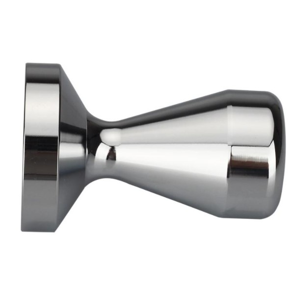 OneTwoCups Tamper Kopi Espresso Flat Stainless Steel Chrome Plated 51mm - SS51 - Silver