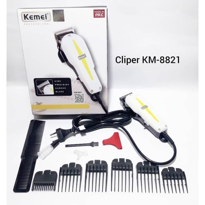 KEMEI KM 8821 MESIN ALAT CUKUR RAMBUT CLIPPER LISTRIK SUPER TAPER KM8821