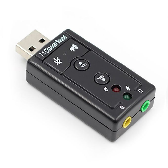 USB Sound 7.1 Channel Adapter External SoundCard USB 2.0 to 3.5mm Headphone Jack Audio