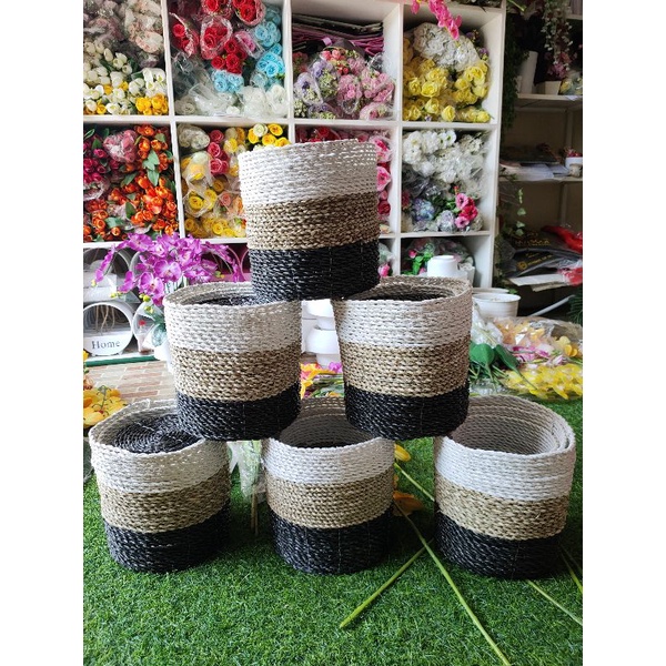 pot anyam rotan set