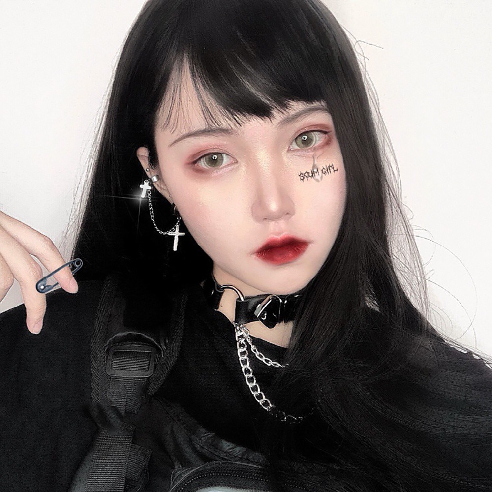 Anting Klip Tulang Rawan Telinga Bahan Alloy Gaya Punk Hip Hop Untuk Pria Dan Wanita