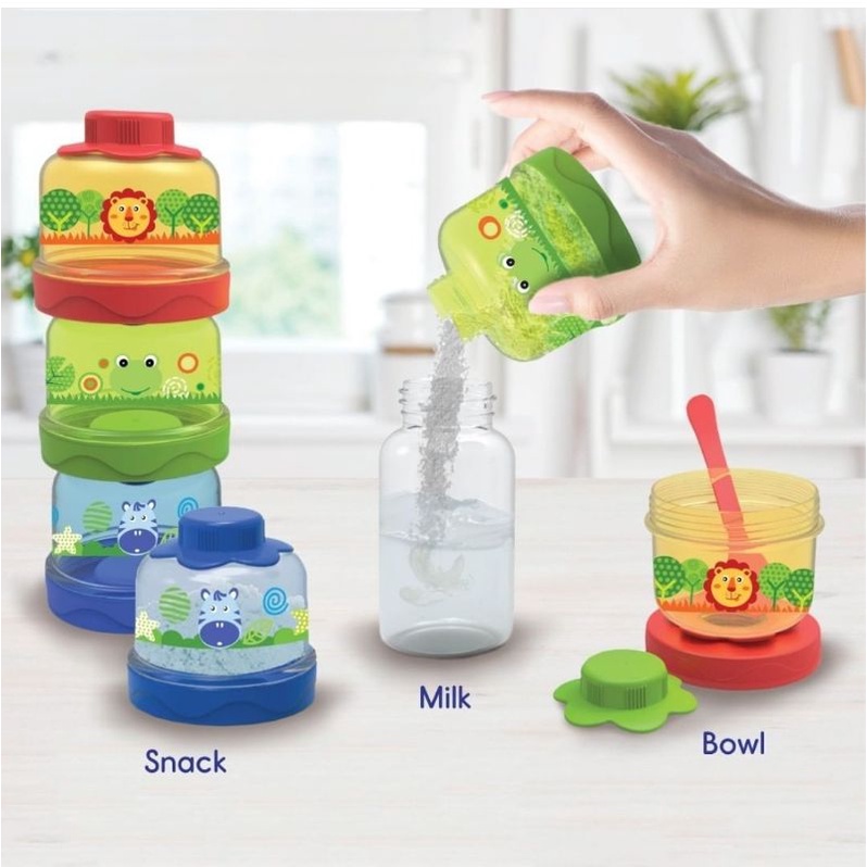 Baby safe multi use container / Baby safe Stacked milk container (BS33A)