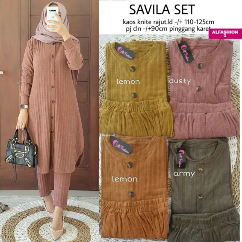 Savila set/setelan wanita/setelan tunic/tunic