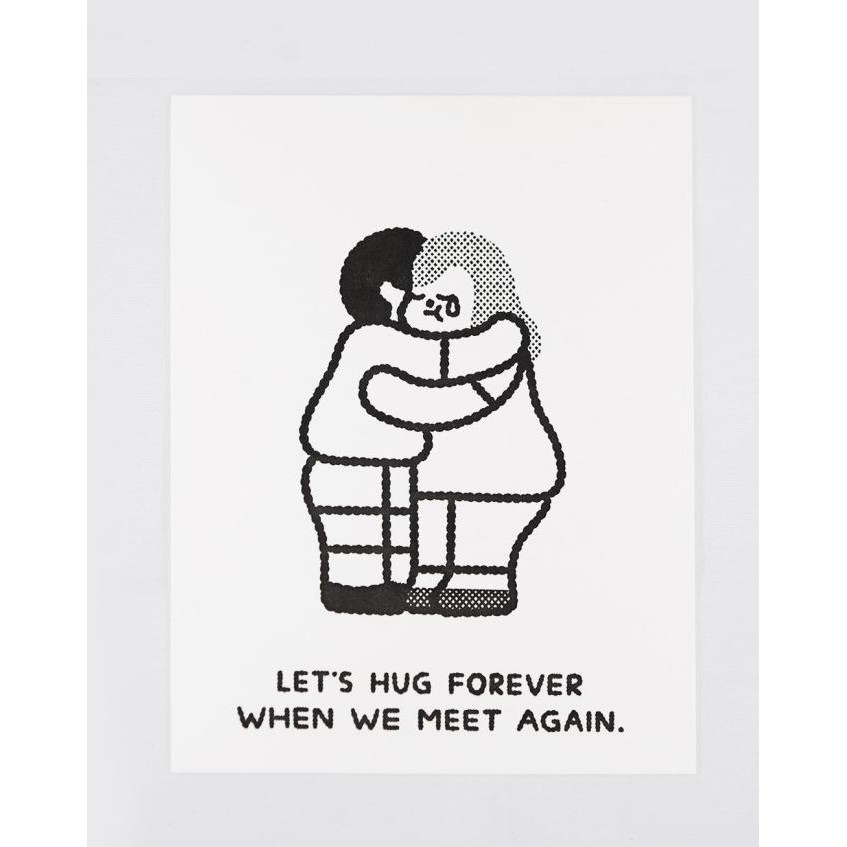 

Ready...Ready...Ready...] Let'S Hug Forever 3 Letterpress Postcard / Kartu Pos