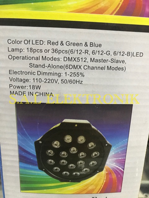 Lampu Par Led Disco 36 Mata