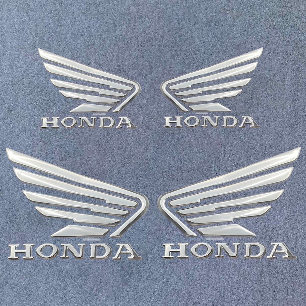 1 Pair HONDA Wings Emblem Logo Motor Stiker 3D Resin Gel Decal Aksesoris for Motor Honda Vario