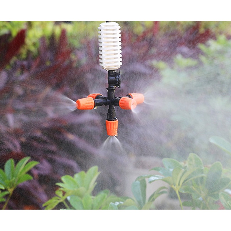 Lima-outlet Nozzle Misting Dripper Sprayer Auto Drip Irigasi Alat Adjustable Atomizing Sprinkler Rumah Kaca Penyiraman Otomatis Pembibitan Melembabkan Sprinkler