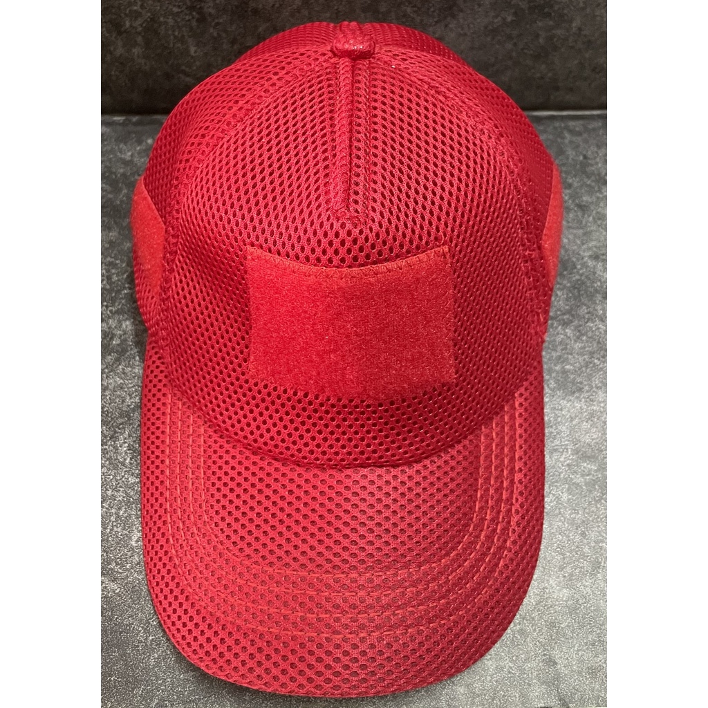 Topi Jaring Merah Velcro - Topi Velcro - Topi Jaring - Topi Merah