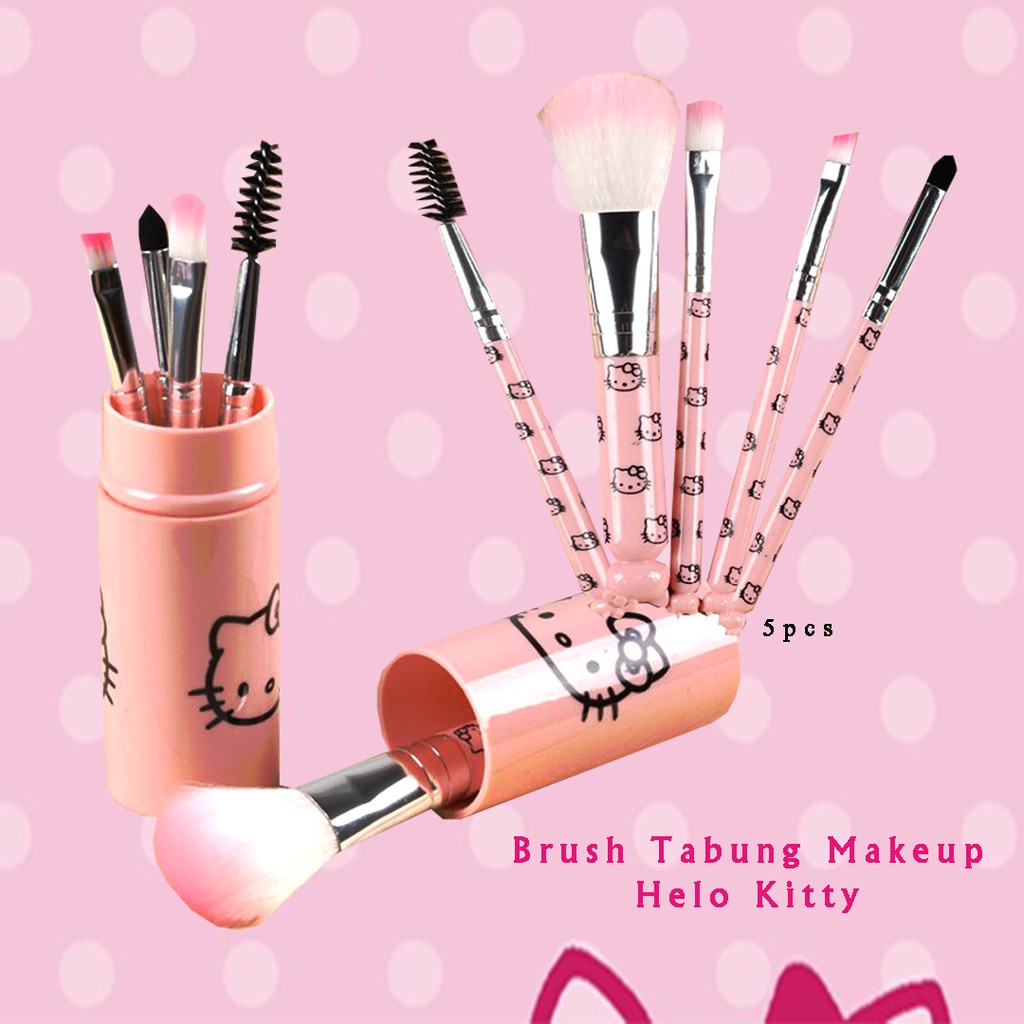 Rumah Wardah Brush Make Up Tabung Hello Kitty 5 in 1