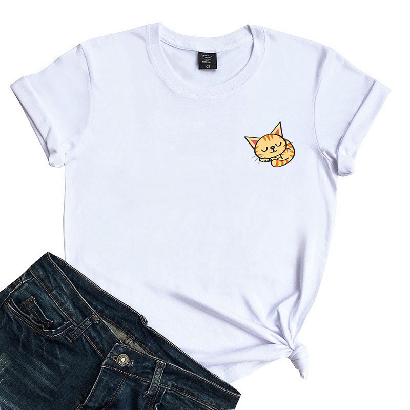 kaos sleeping cat / kaos wanita / KATUN 24S