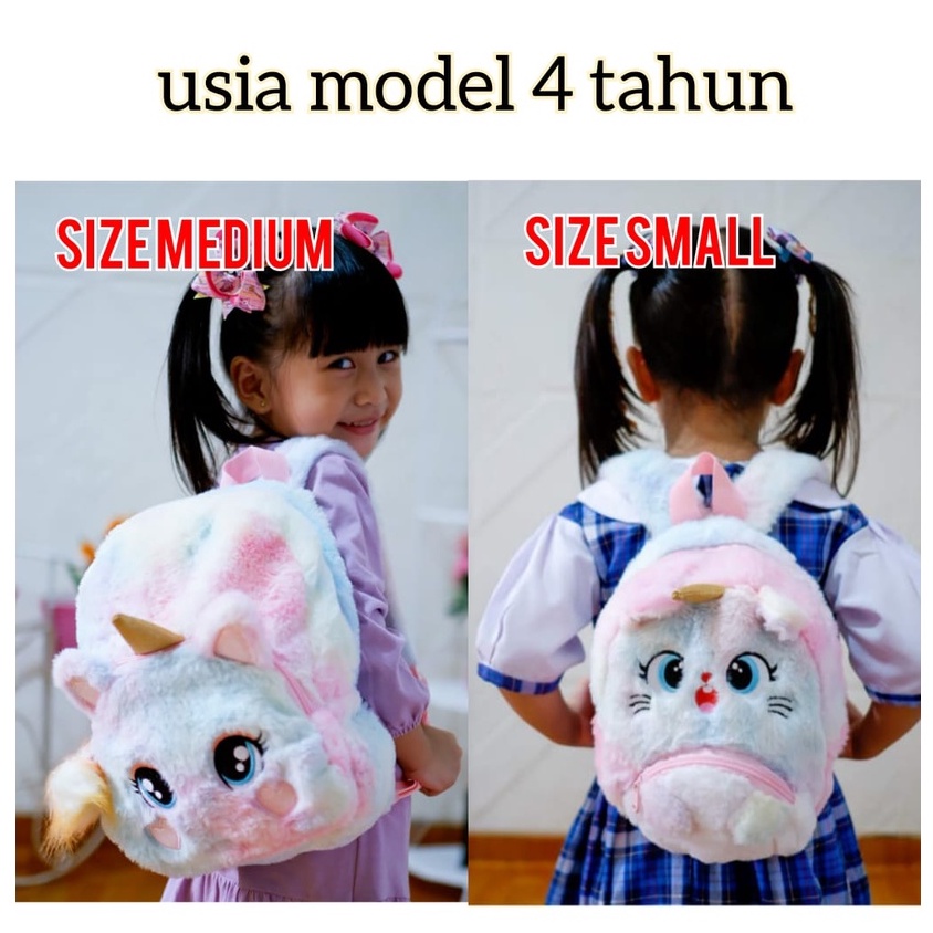 Tas ransel Unicorn motif UniLove Bulu anak Perempuan Paud TK tas Jalan jalan import Karakter anak cewek kado Ultah TAS BLINGBERRY ORIGINAL IMPORT