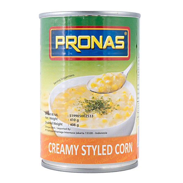 

PRONAS Creamy Style Corn 410gr